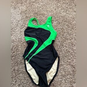 TYR Vibrant Green and Black Swimsuit